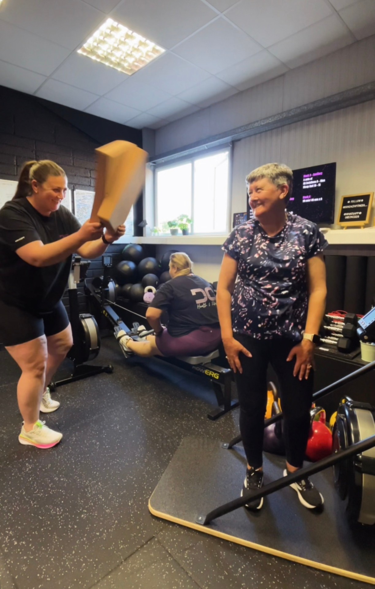 Coaching moment at DC Health & Fitness